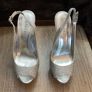 Bakers Slingback Platform Open Toe Heels